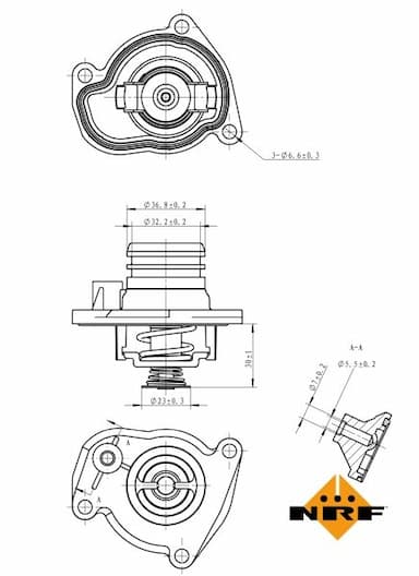 Termostats, Dzesēšanas šķidrums NRF 725008 5