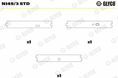 Sadales vārpstas gultnis GLYCO N145/3 STD 1