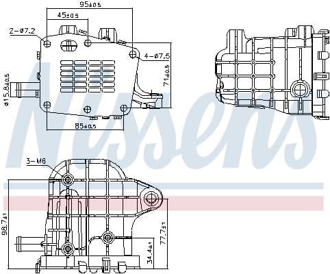 Radiators, Izplūdes gāzu recirkulācija NISSENS 989481 1