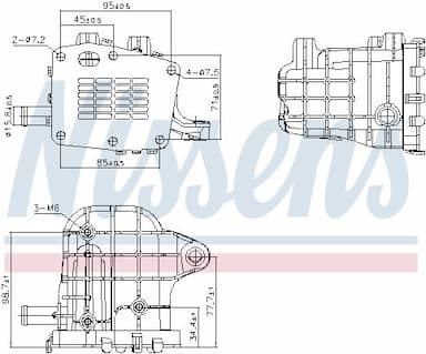 Radiators, Izplūdes gāzu recirkulācija NISSENS 989481 1