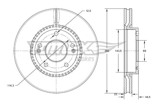 Bremžu diski TOMEX Brakes TX 73-30 1