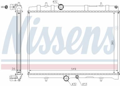 Radiators, Motora dzesēšanas sistēma NISSENS 63689A 6