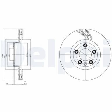 Bremžu diski DELPHI BG9101C 1