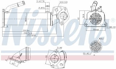 Radiators, Izplūdes gāzu recirkulācija NISSENS 989321 1