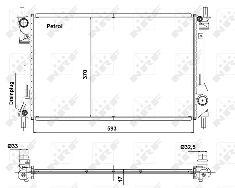 Radiators, Motora dzesēšanas sistēma NRF 56041 1