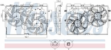 Ventilators, Motora dzesēšanas sistēma NISSENS 850115 11