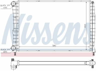 Radiators, Motora dzesēšanas sistēma NISSENS 60060 5