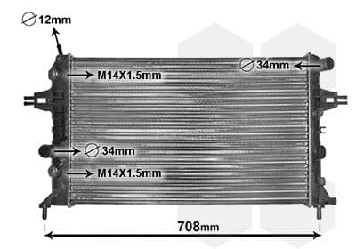 Radiators, Motora dzesēšanas sistēma VAN WEZEL 37002254 1