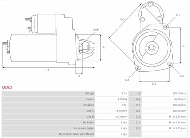 Starteris AS-PL S5202 5