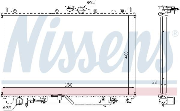 Radiators, Motora dzesēšanas sistēma NISSENS 62860A 1