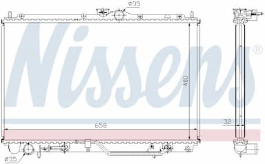 Radiators, Motora dzesēšanas sistēma NISSENS 62860A 1