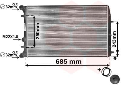 Radiators, Motora dzesēšanas sistēma VAN WEZEL 76002006 1