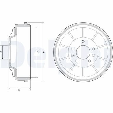 Bremžu trumulis DELPHI BF562 1