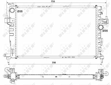 Radiators, Motora dzesēšanas sistēma NRF 54753 4