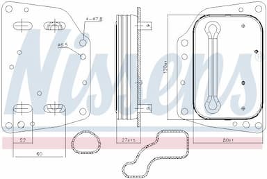 Eļļas radiators, Motoreļļa NISSENS 90882 6