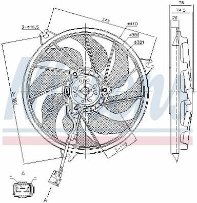 Ventilators, Motora dzesēšanas sistēma NISSENS 85787 6