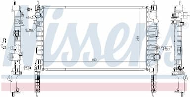 Radiators, Motora dzesēšanas sistēma NISSENS 630774 5