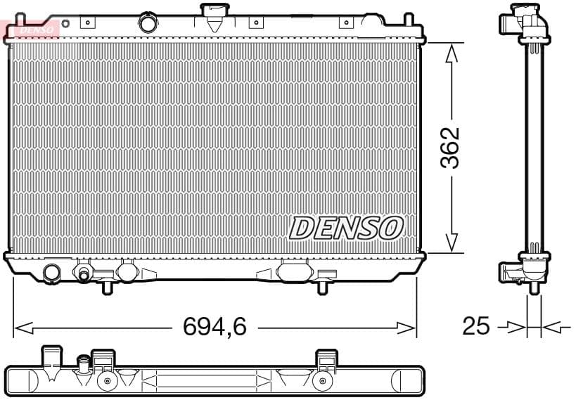 Radiators, Motora dzesēšanas sistēma DENSO DRM46073 1