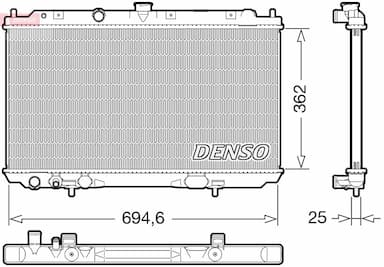 Radiators, Motora dzesēšanas sistēma DENSO DRM46073 1