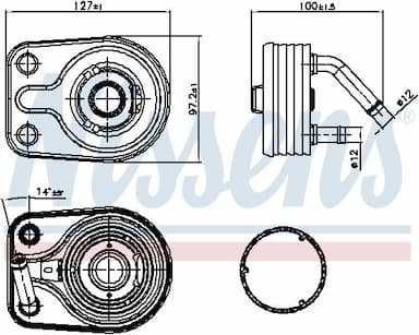 Eļļas radiators, Motoreļļa NISSENS 91163 5