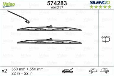 Stikla tīrītāja slotiņa VALEO 574283 1