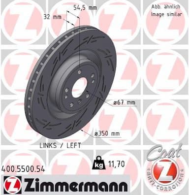 Bremžu diski ZIMMERMANN 400.5500.54 1