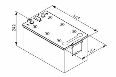 Startera akumulatoru baterija BOSCH 0 092 TA0 800 5