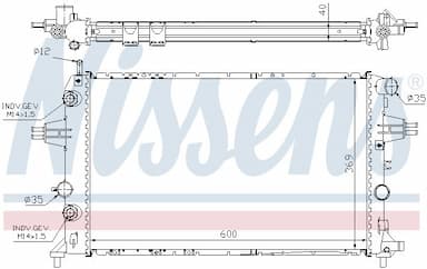 Radiators, Motora dzesēšanas sistēma NISSENS 63003A 5