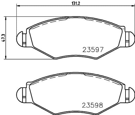 Bremžu uzliku kompl., Disku bremzes HELLA 8DB 355 009-411 1