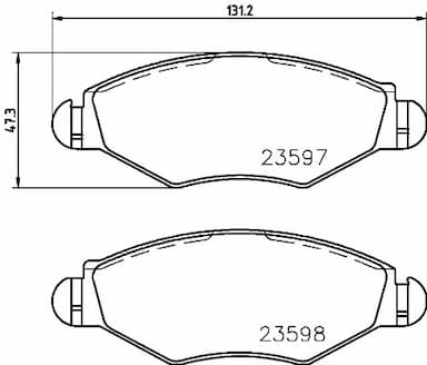 Bremžu uzliku kompl., Disku bremzes HELLA 8DB 355 009-411 1