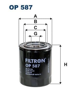 Eļļas filtrs FILTRON OP 587 1