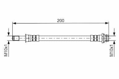Bremžu šļūtene BOSCH 1 987 481 443 1