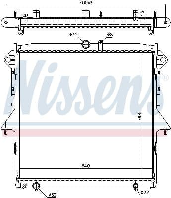 Radiators, Motora dzesēšanas sistēma NISSENS 69245 5