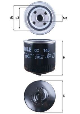 Eļļas filtrs KNECHT OC 145 1