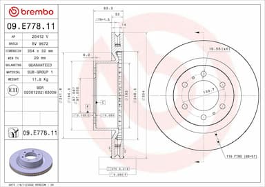 Bremžu diski BREMBO 09.E778.11 1