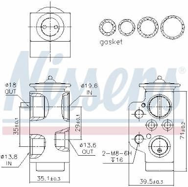 Izplešanās vārsts, Gaisa kond. sistēma NISSENS 999319 6