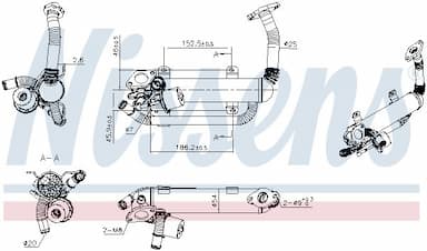 Radiators, Izplūdes gāzu recirkulācija NISSENS 989275 6