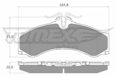 Bremžu uzliku kompl., Disku bremzes TOMEX Brakes TX 11-48 1