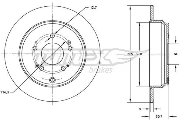 Bremžu diski TOMEX Brakes TX 73-04 1