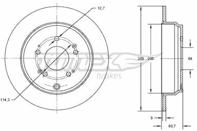 Bremžu diski TOMEX Brakes TX 73-04 1