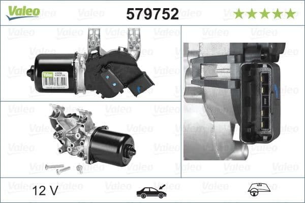 Stikla tīrītāju motors VALEO 579752 1