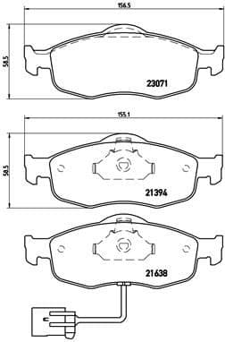 Bremžu uzliku kompl., Disku bremzes BREMBO P 24 034 1