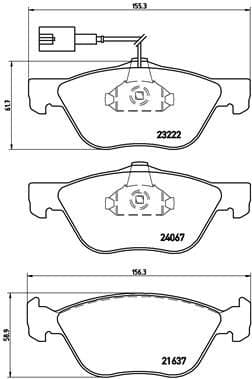 Bremžu uzliku kompl., Disku bremzes BREMBO P 23 112 1