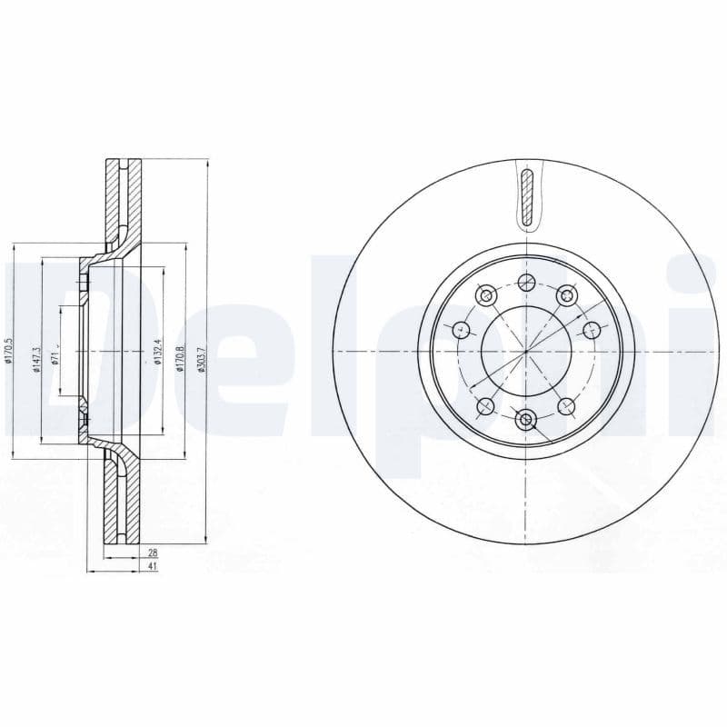 Bremžu diski DELPHI BG4083C 1