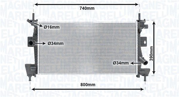 Radiators, Motora dzesēšanas sistēma MAGNETI MARELLI 350213170200 1