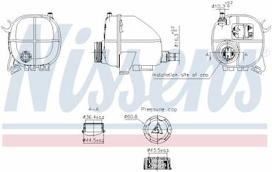 Kompensācijas tvertne, Dzesēšanas šķidrums NISSENS 996357 1