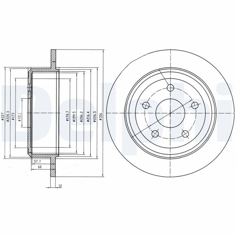 Bremžu diski DELPHI BG4157 1