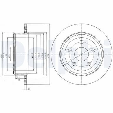 Bremžu diski DELPHI BG4157 1