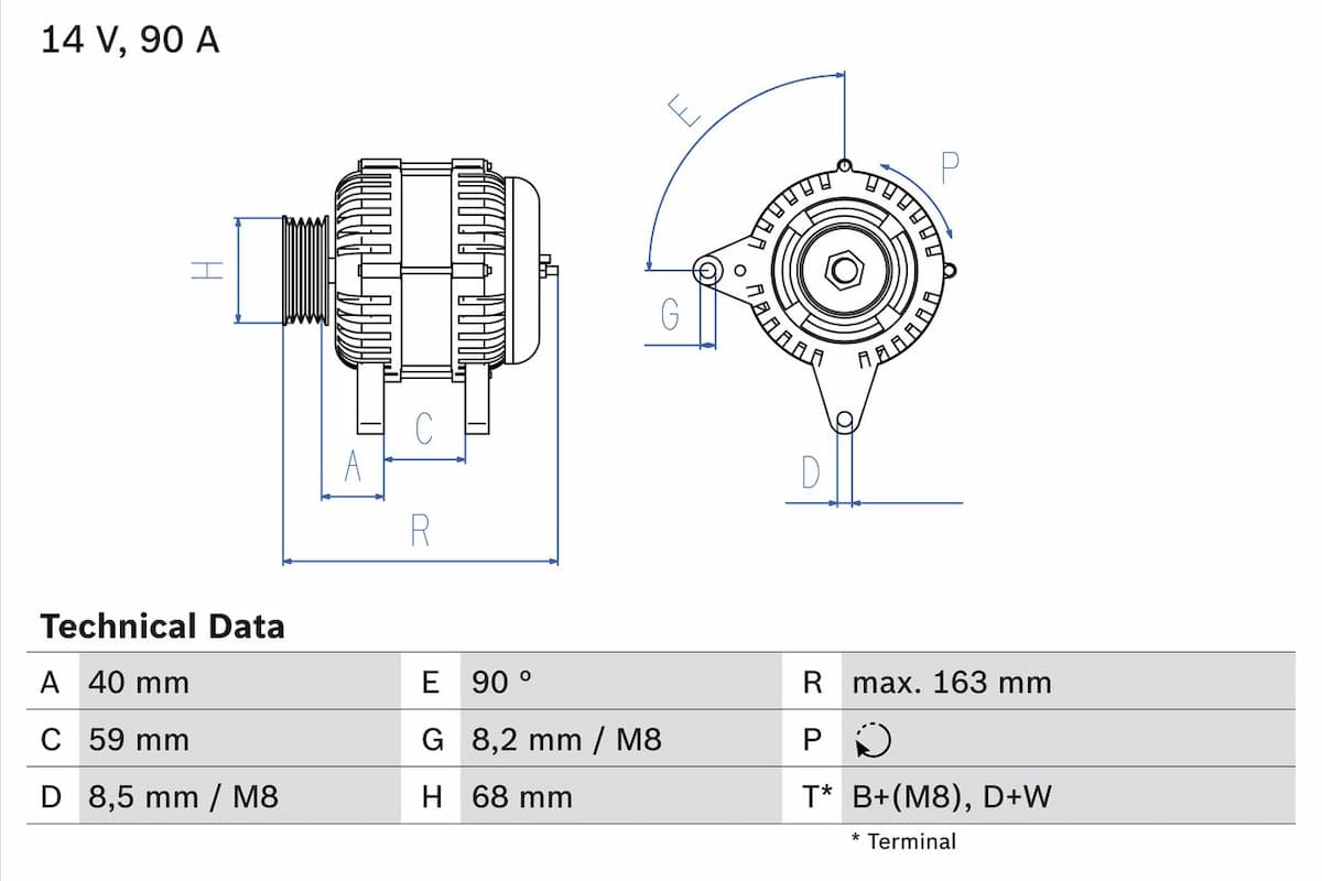 Ģenerators BOSCH 0 986 040 330 1