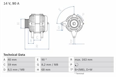 Ģenerators BOSCH 0 986 040 330 1